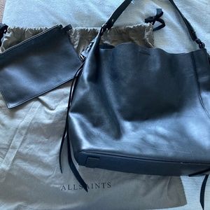 All Saints North-South Leather Tote